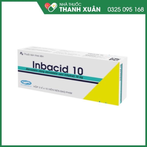 Inbacid 10 giảm ngay mỡ máu